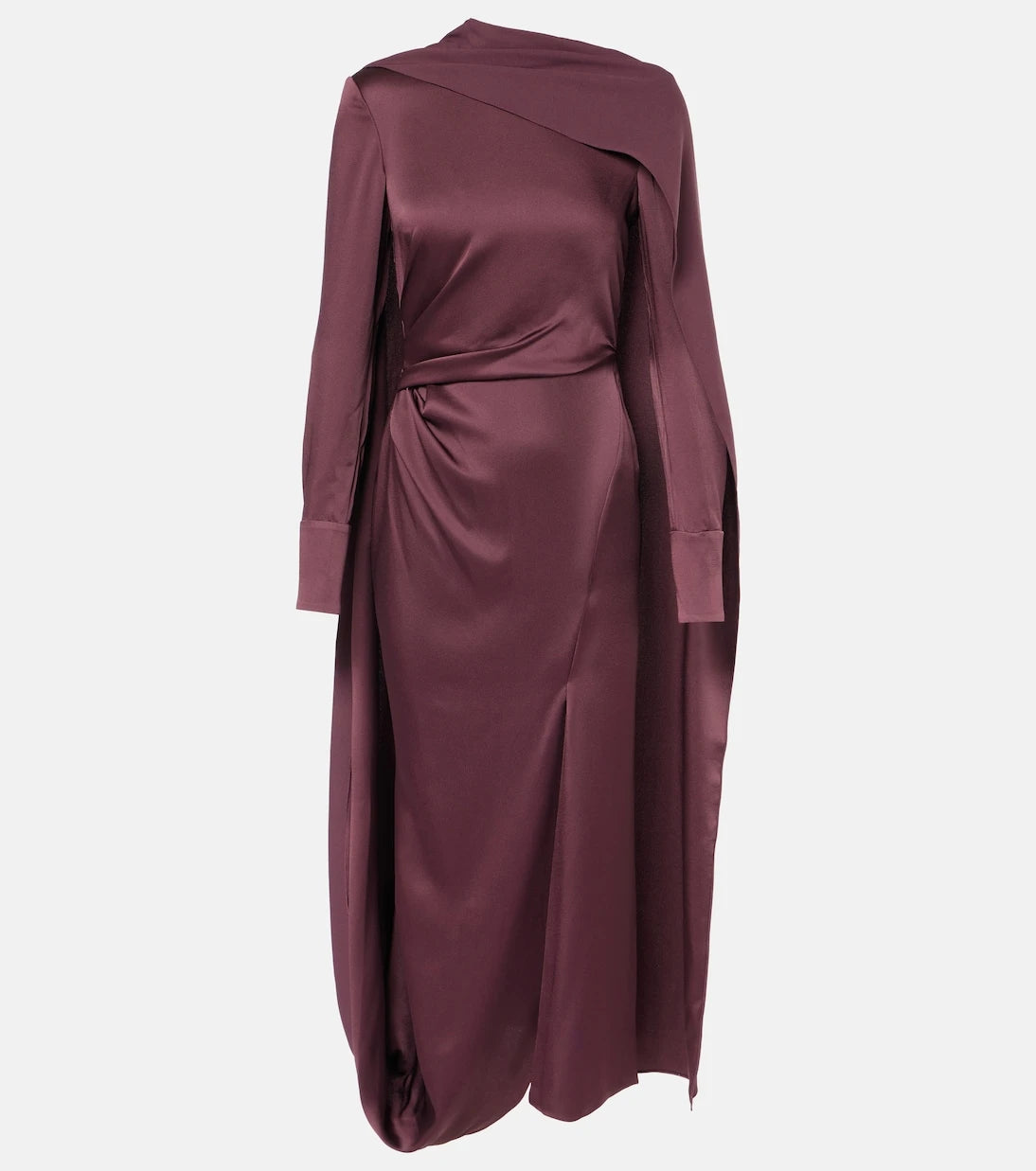 Erdem - Draped satin midi dress
