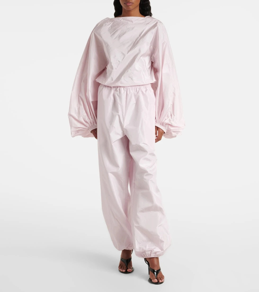 Alaïa - Balloon silk wide-leg pants