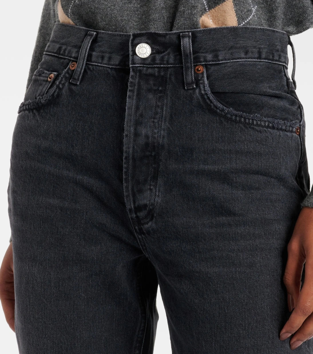 Agolde - Riley high-rise cropped straight jeans