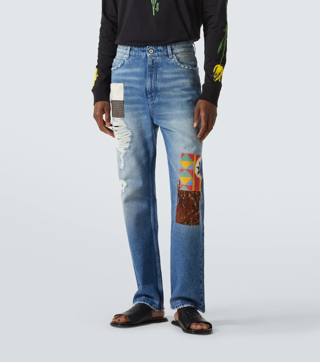 Loewe - Patchwork straight jeans