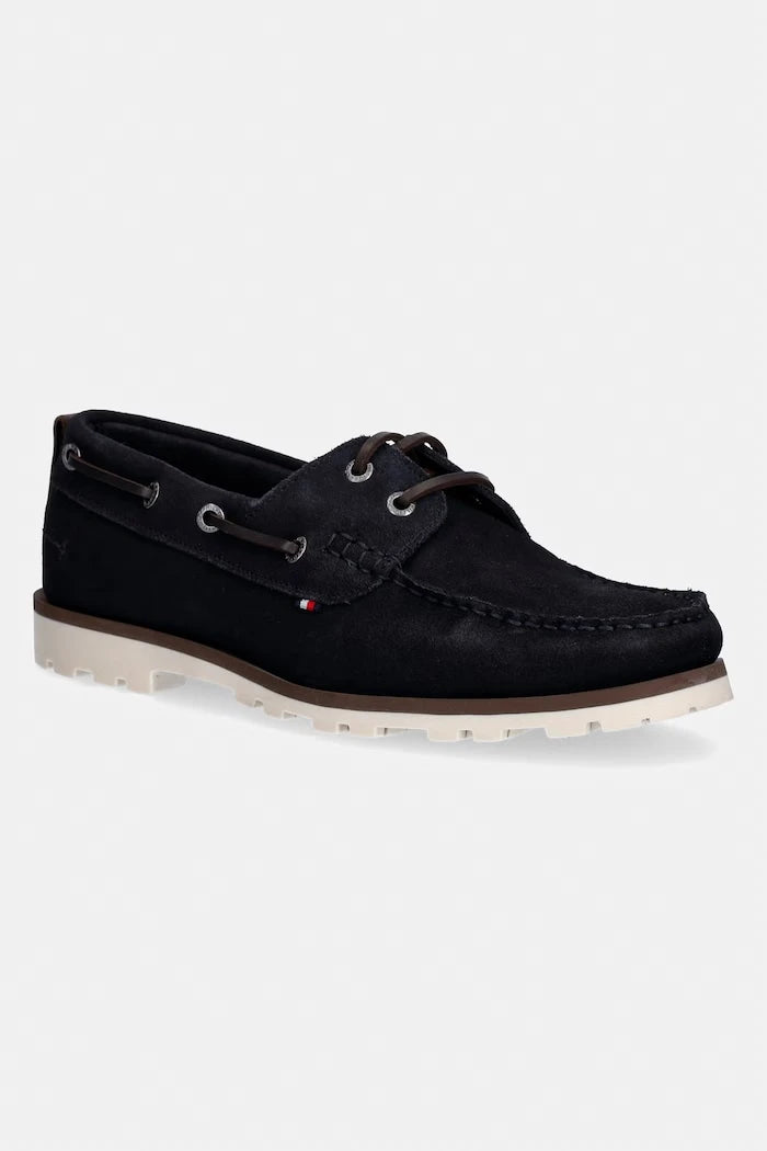 Tommy Hilfiger Erkek Süet Mokasen HILIFGER LIGHT SDE BOAT SHOE