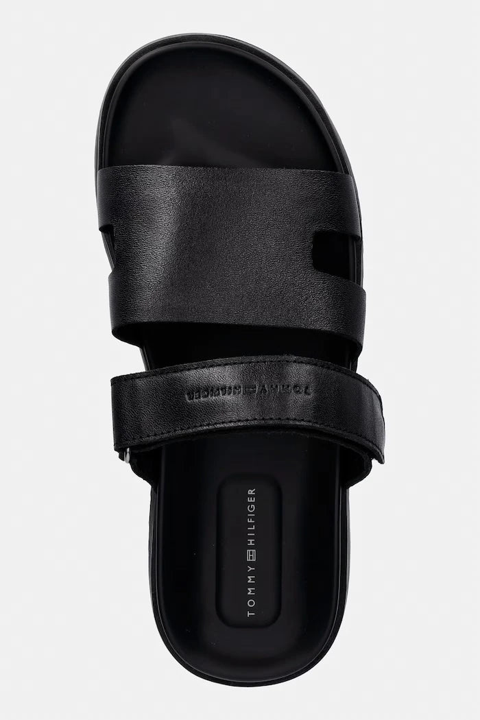 Tommy Hilfiger чехли мъжки кожени ADJUSTABLE PREMIUM LTH SANDAL