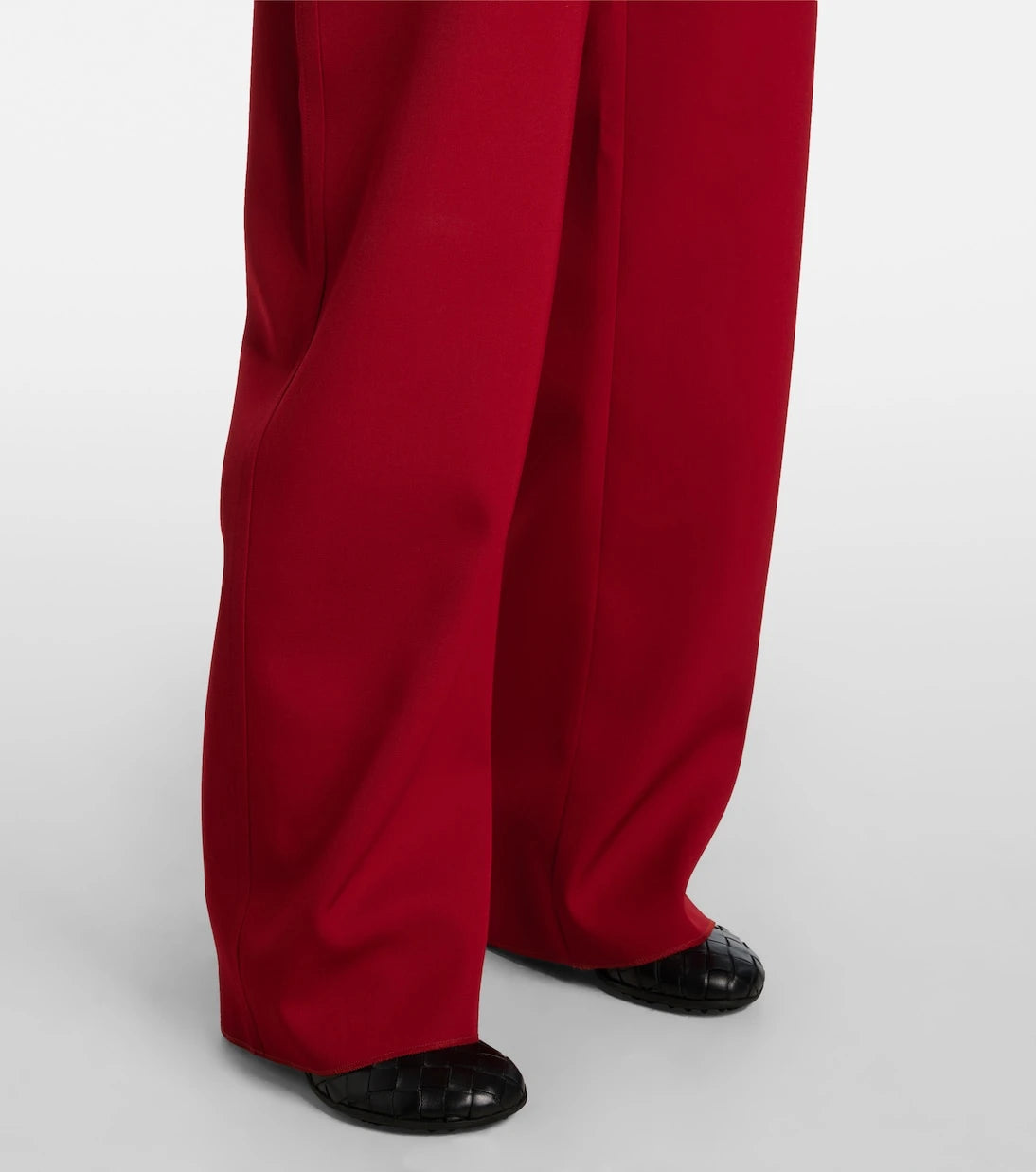 Bottega Veneta - High-rise wool twill straight pants