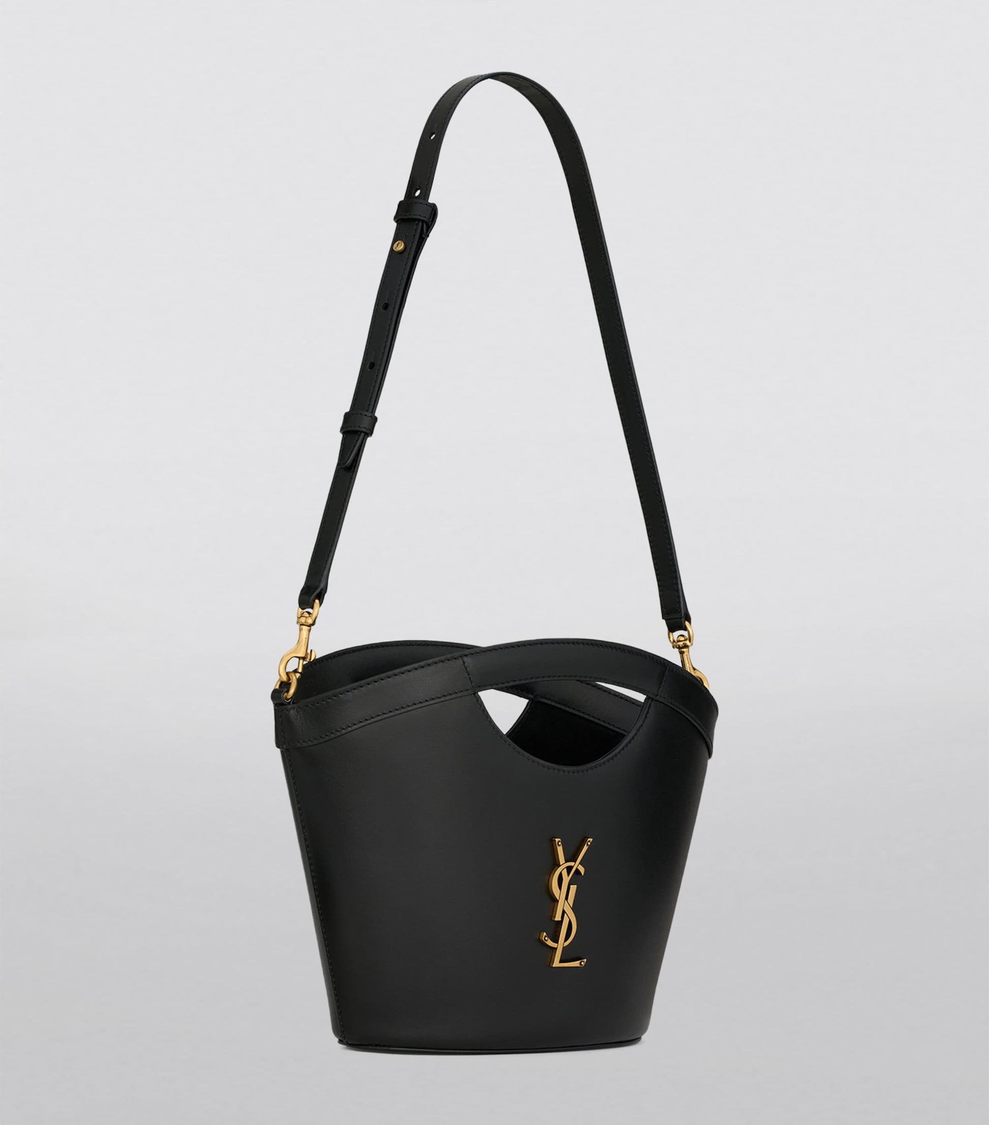 Saint Laurent Black Mini Leather Tote Bag