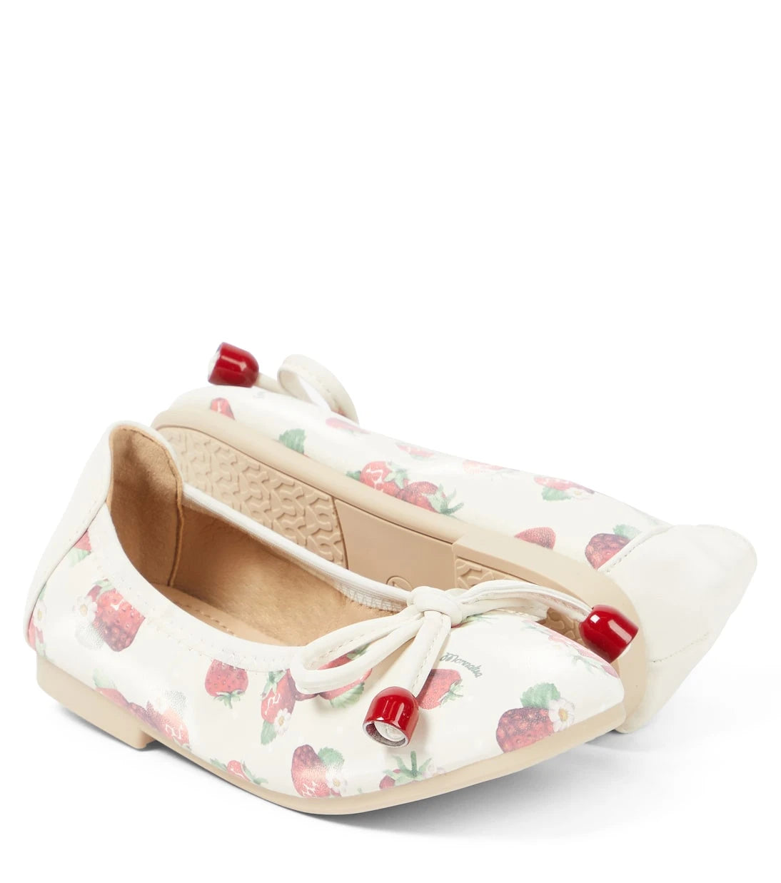 Monnalisa - Printed faux-leather ballet flats