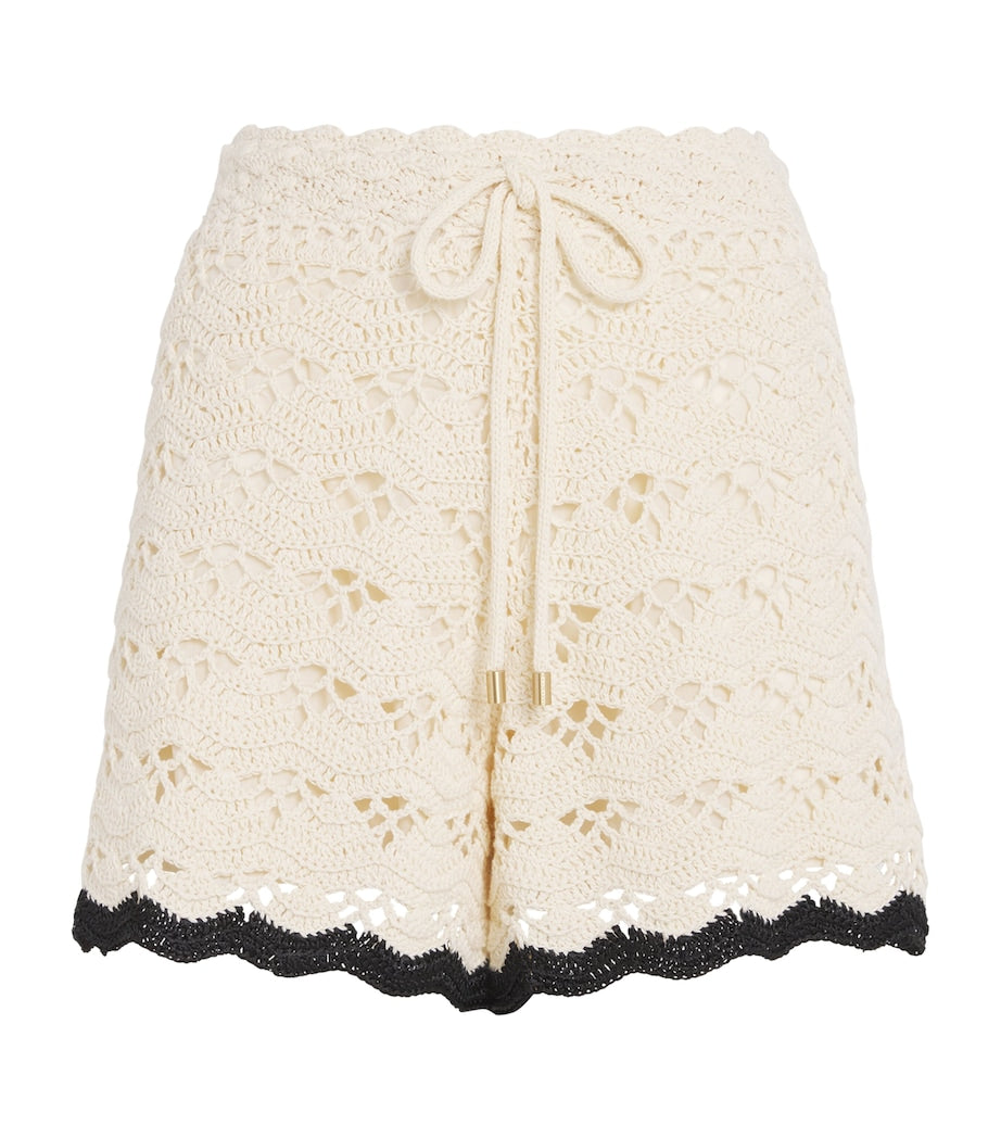 Cotton Rhiannon Crochet Shorts CRBL/CREAM/BLACK