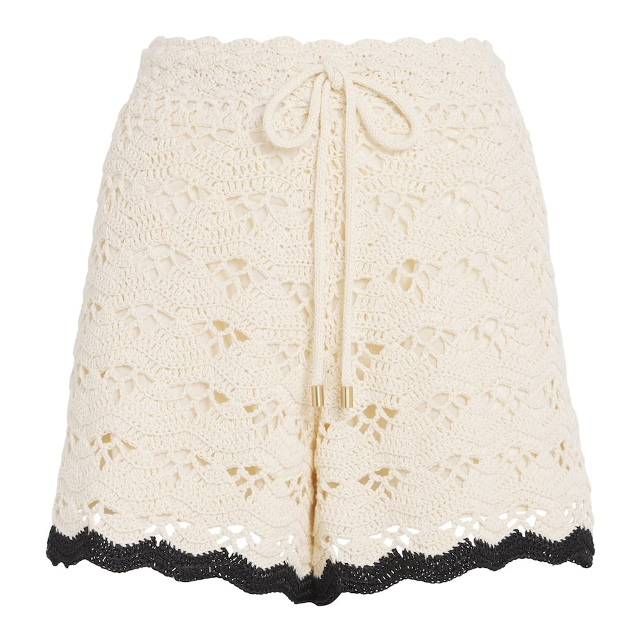 Cotton Rhiannon Crochet Shorts CRBL/CREAM/BLACK