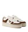 Prada Leather-Suede Downtown Bold Sneakers 50