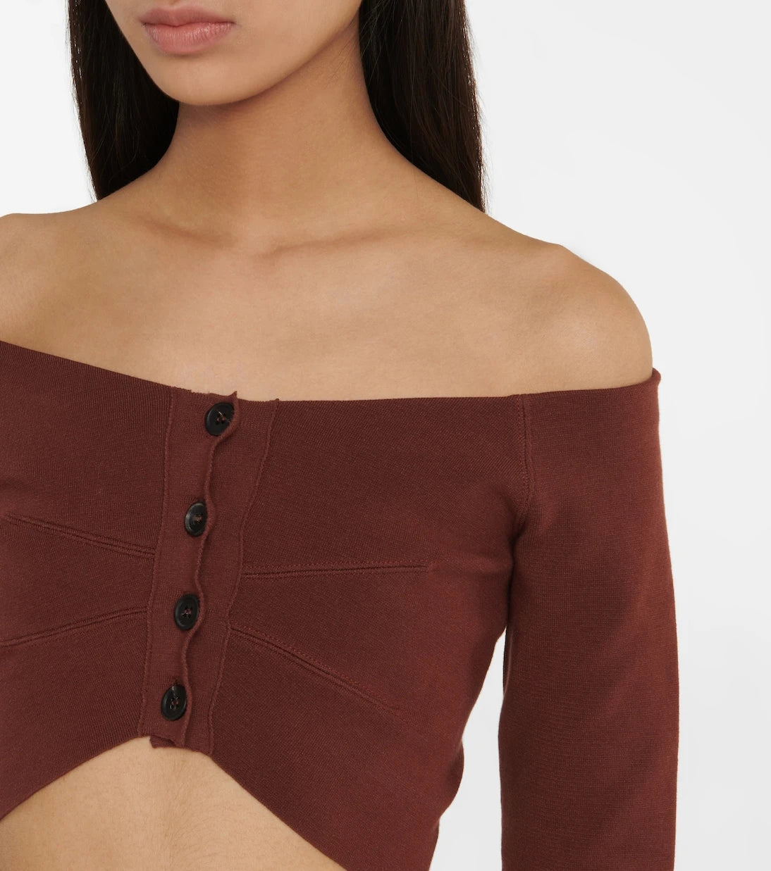 Philosophy di Lorenzo Serafini - Off-shoulder cotton crop top