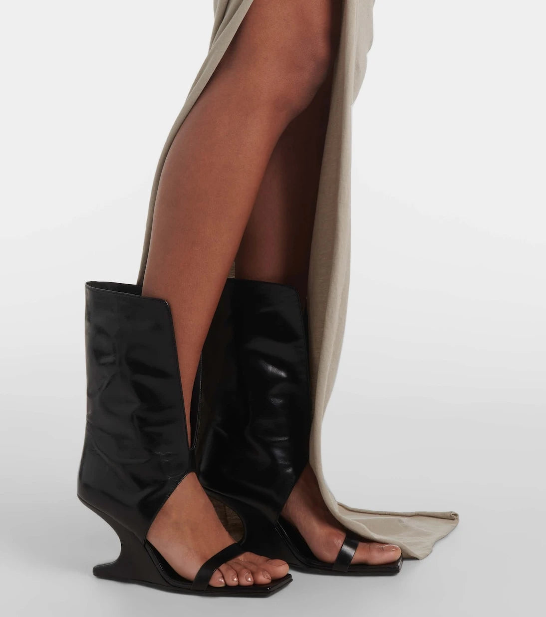 Rick Owens - Ruched cotton jersey maxi skirt