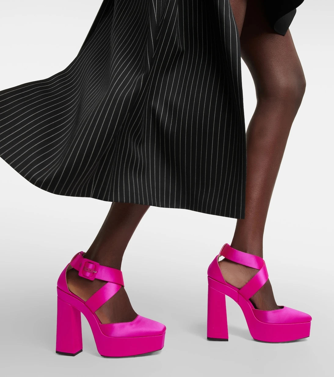 Jimmy Choo - Gaia satin platform pumps