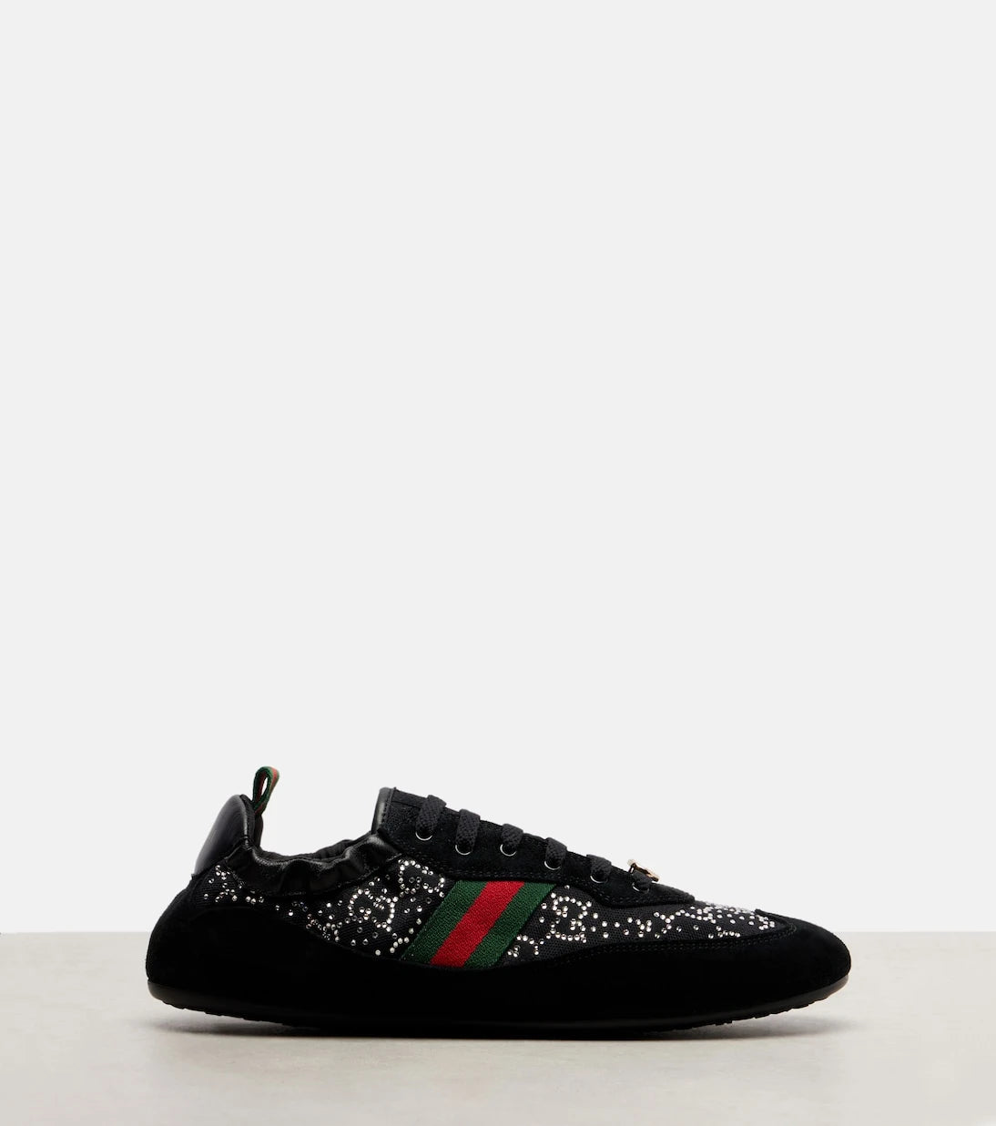 Gucci - Gucci Shift suede-trimmed sneakers