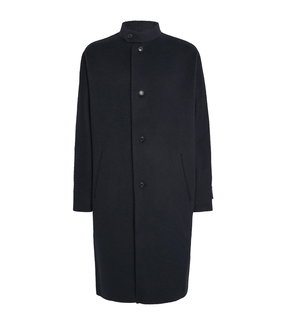 System Navy Wool-Alpaca Overcoat