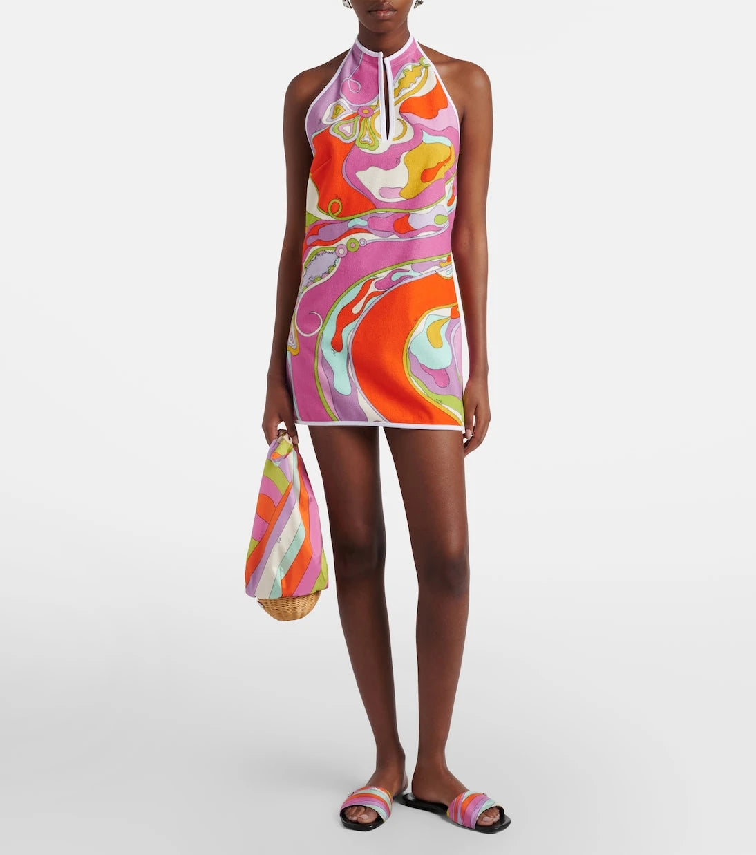 Pucci - Orchidee cotton-blend terry minidress
