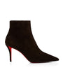 Christian Louboutin Red Miss Z Suede Ankle Boots 80