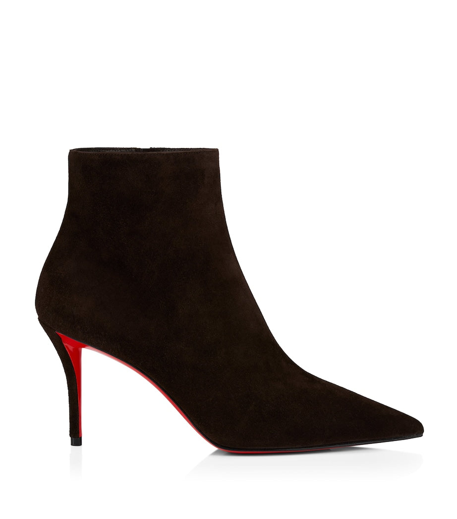 Christian Louboutin Red Miss Z Suede Ankle Boots 80