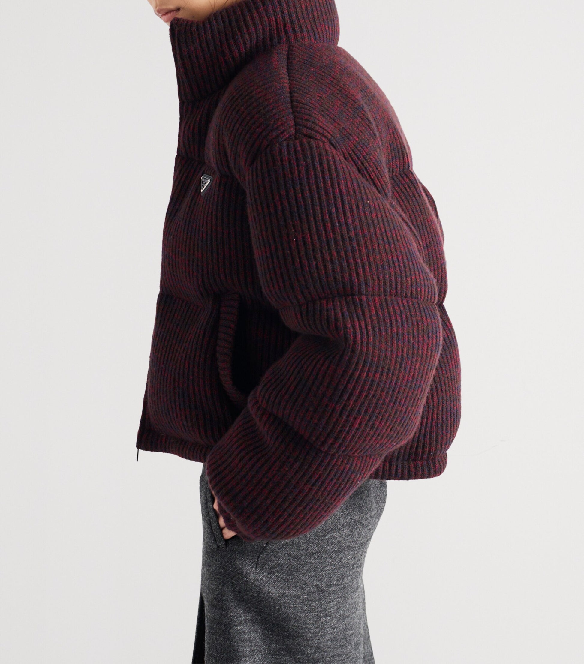 Prada Brown Wool-Cashmere Down Jacket