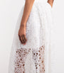 White Cotton Crochet Maxi Skirt