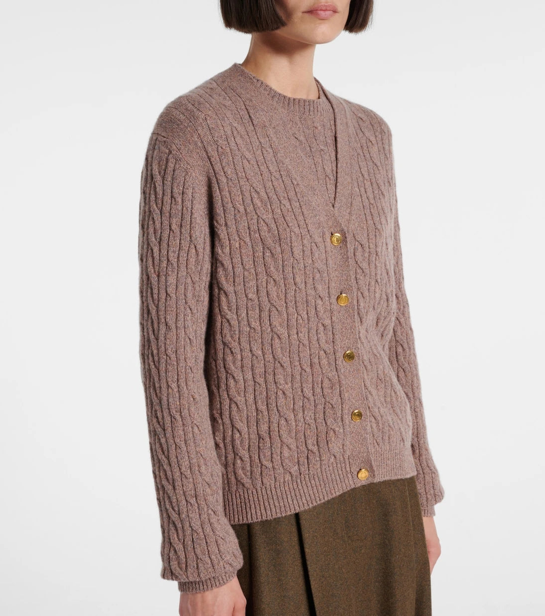 Loro Piana - Treccia cable-knit cashmere cardigan