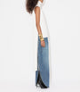 Alaïa Blue Side-Slit Round-Leg Jeans