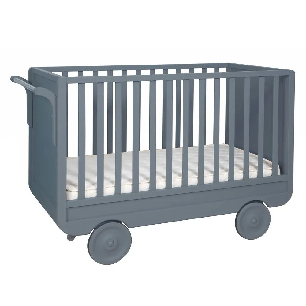 Laurette - Adjustable Trolley Cot 60 x 120 cm | Mid grey
