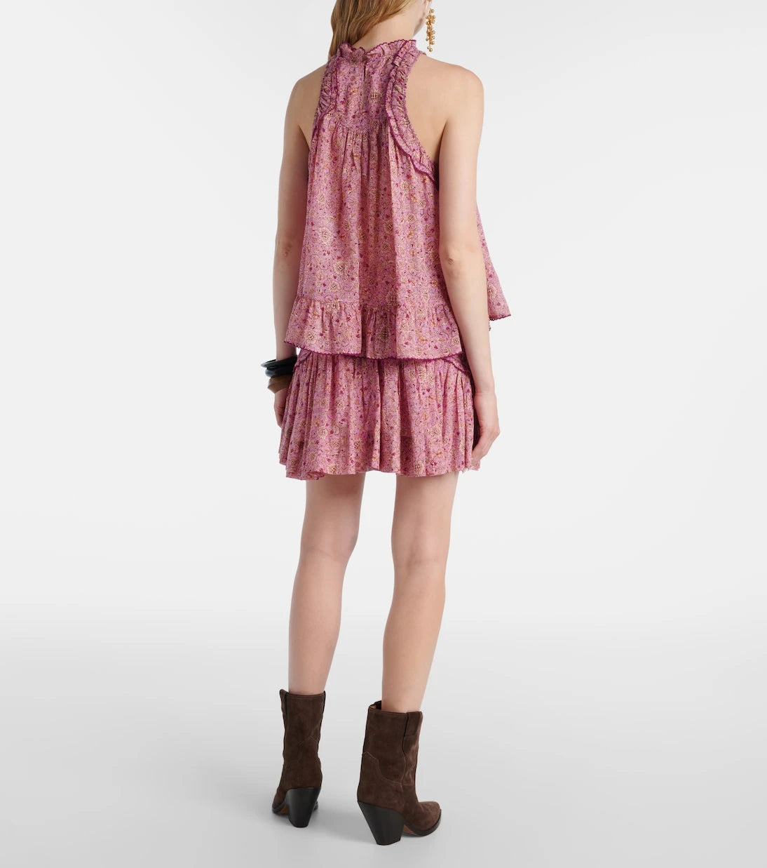 Marant Etoile - Carlee printed ruffled cotton blouse