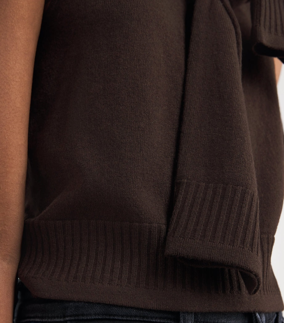 Brown Wool-Cashmere Tank Top
