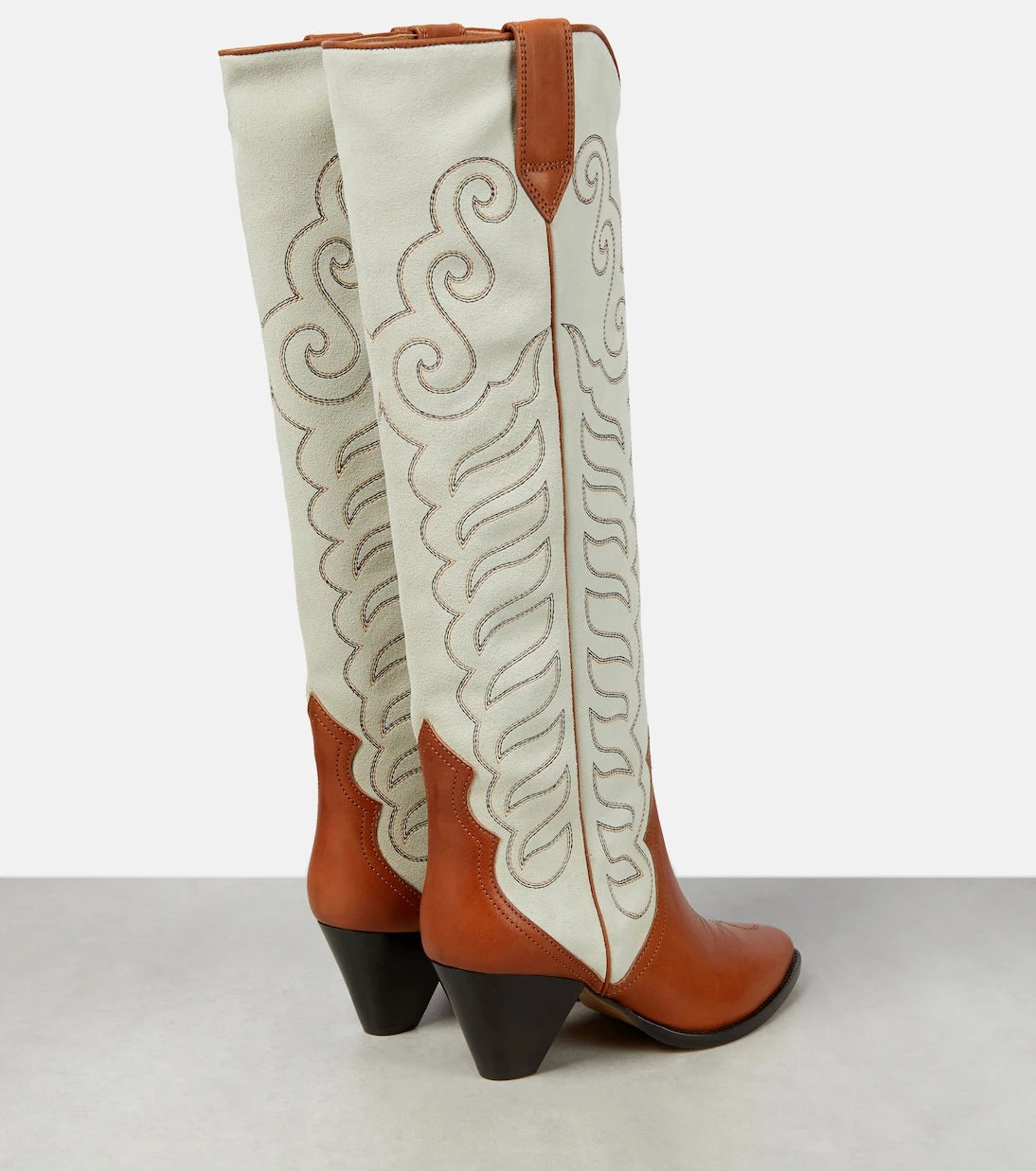 Isabel Marant - Liela leather and suede cowboy boots