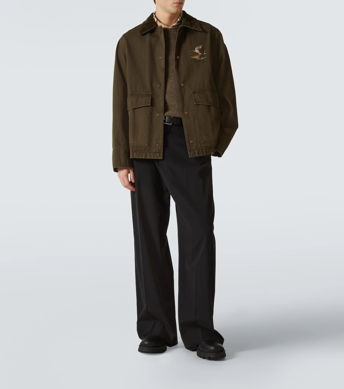 Burberry - Corduroy-trimmed cotton twill field jacket