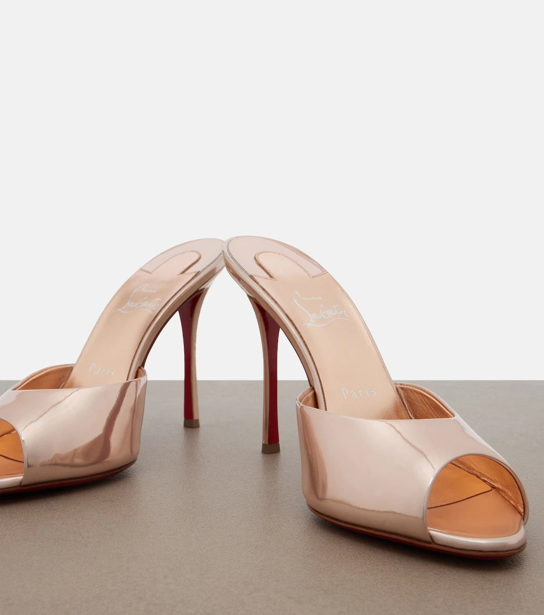 Christian Louboutin - Me Dolly laminated leather mules