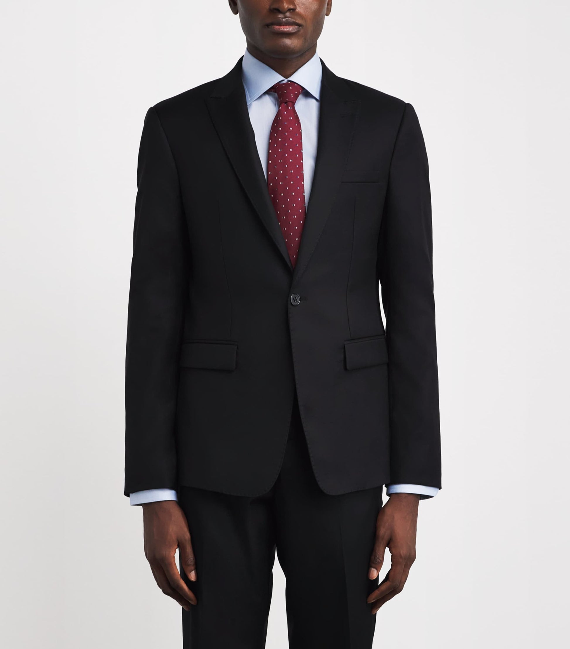Emporio Armani Black Wool Single-Breasted Blazer