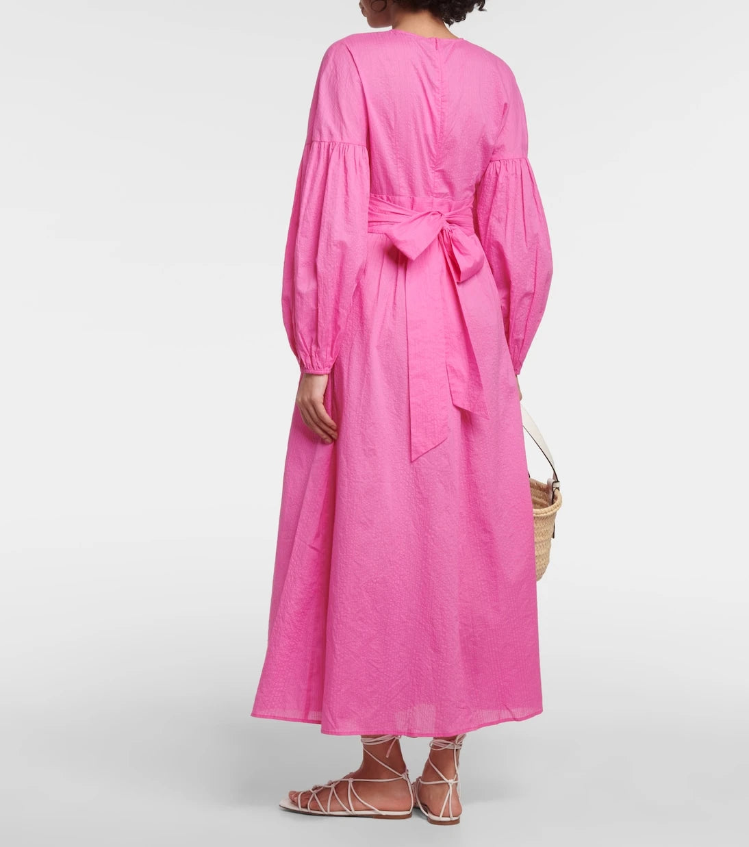 Marysia - Roset puff-sleeve cotton maxi dress