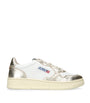 Autry Gold Metallic Leather Medalist Low-Top Sneakers