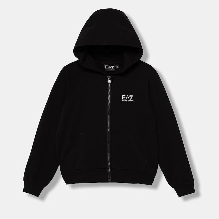 EA7 Emporio Armani çocuk kapüşonlu pamuklu sweatshirt