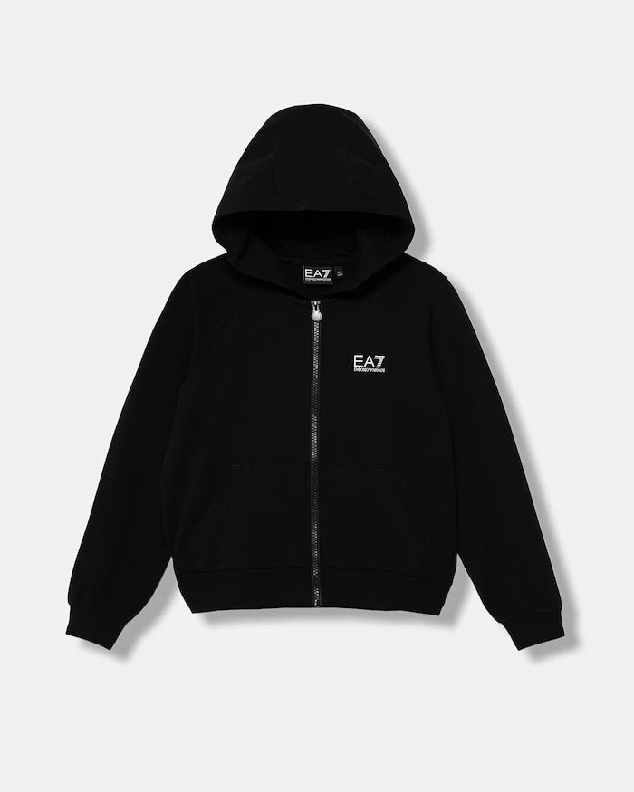 EA7 Emporio Armani çocuk kapüşonlu pamuklu sweatshirt