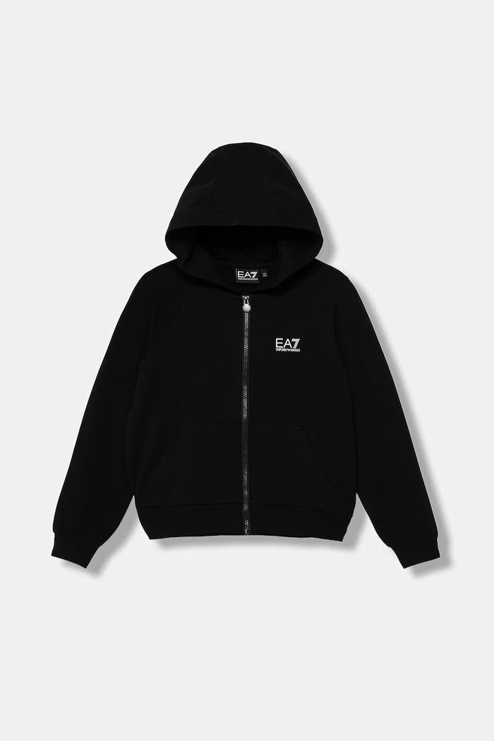 EA7 Emporio Armani çocuk kapüşonlu pamuklu sweatshirt