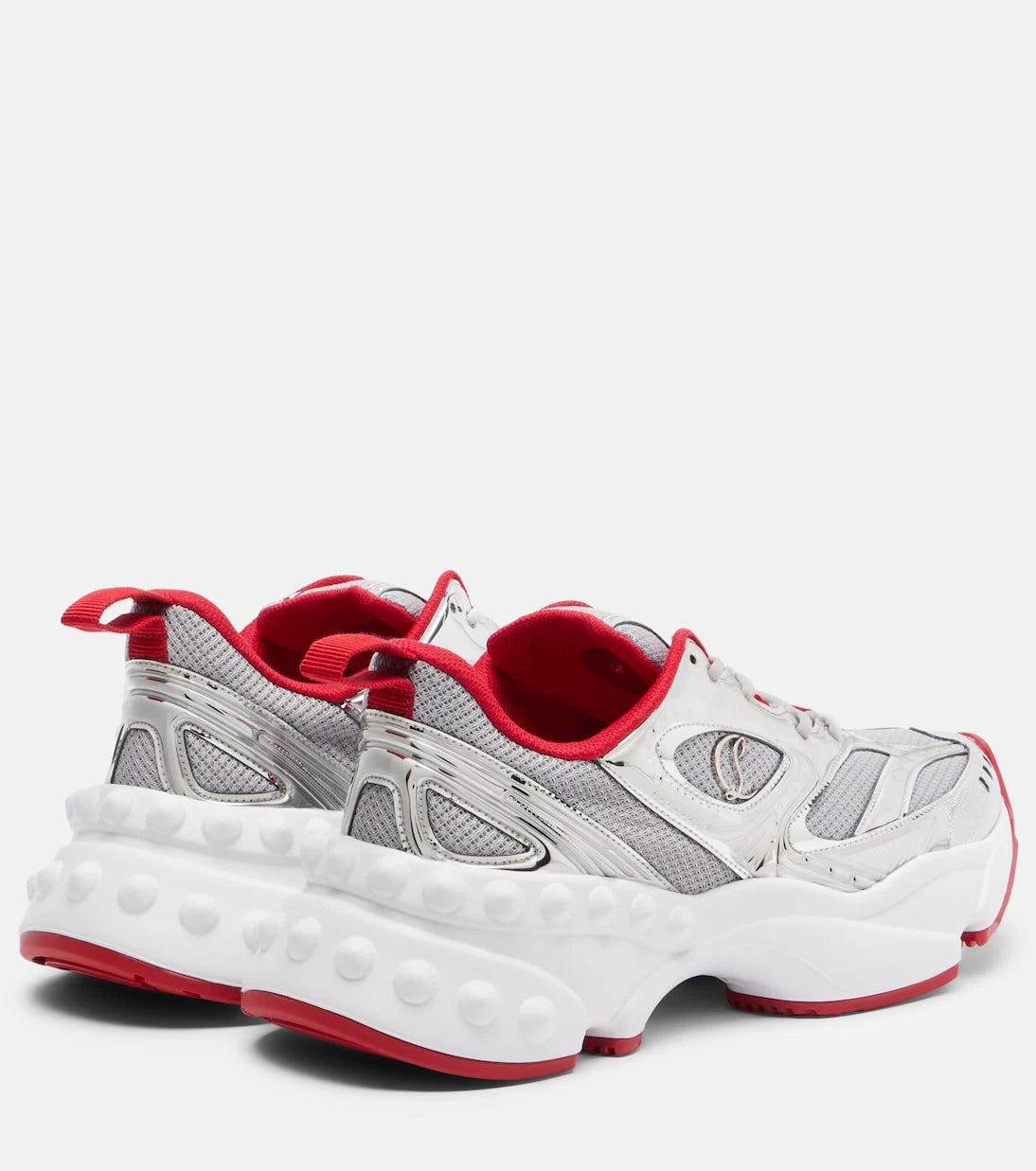 Christian Louboutin - So Flo leather-trimmed sneakers