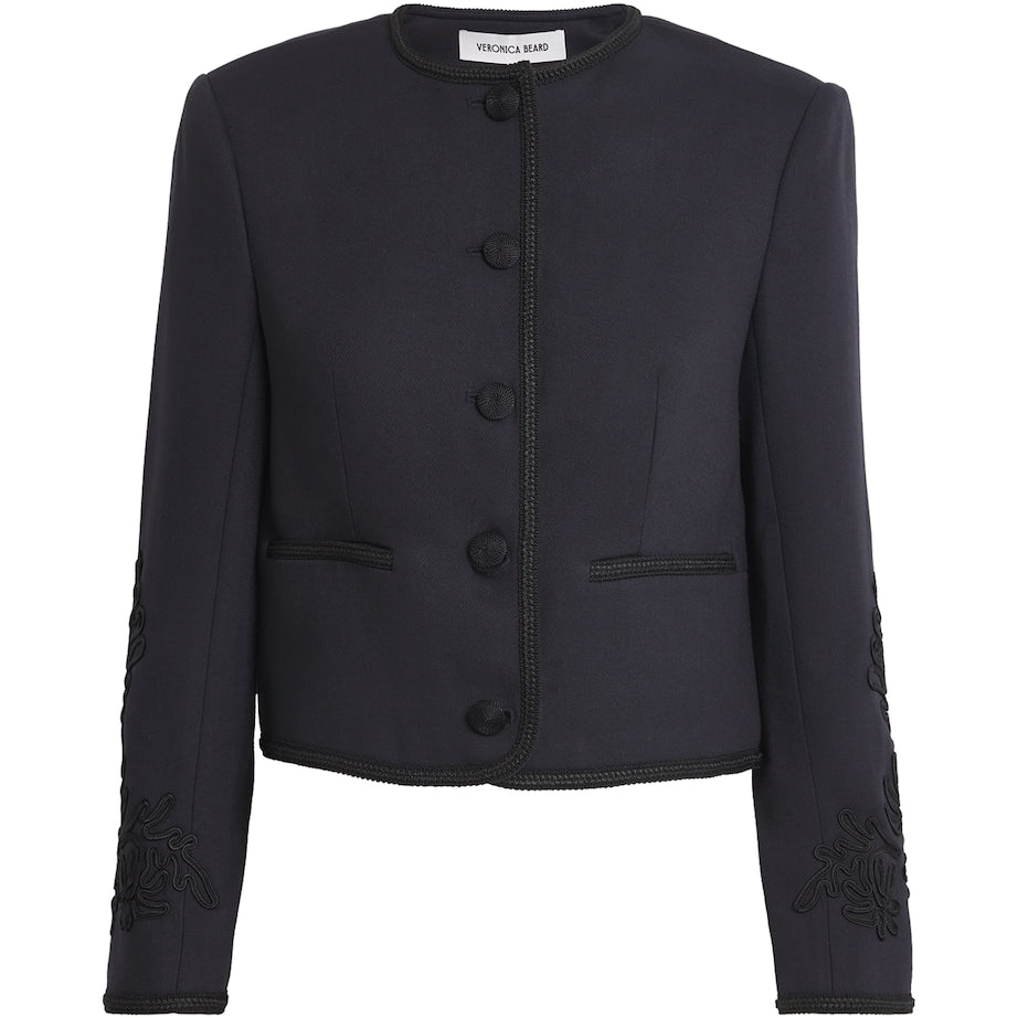 Embroidered Latrell Jacket NAVY