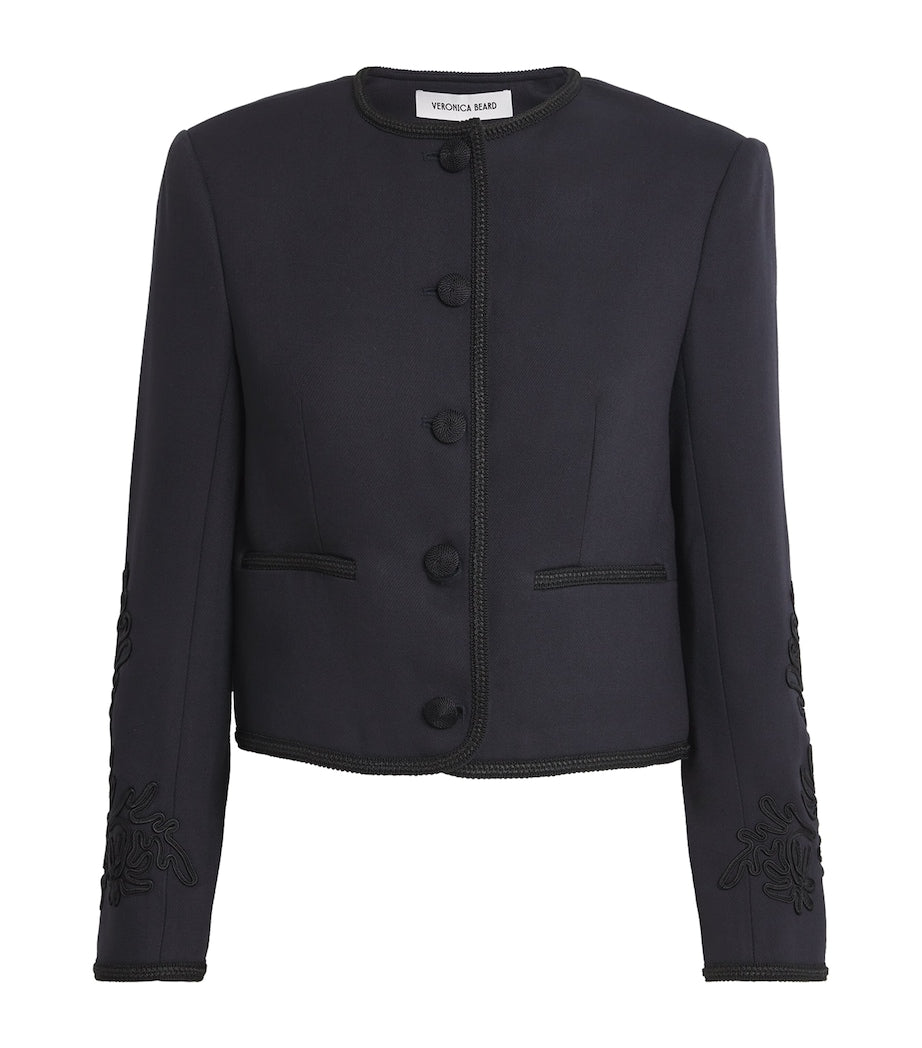 Embroidered Latrell Jacket NAVY