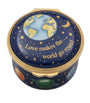 Halcyon Days Enamel Love Makes The World Go Round Box