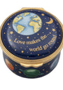 Halcyon Days Enamel Love Makes The World Go Round Box