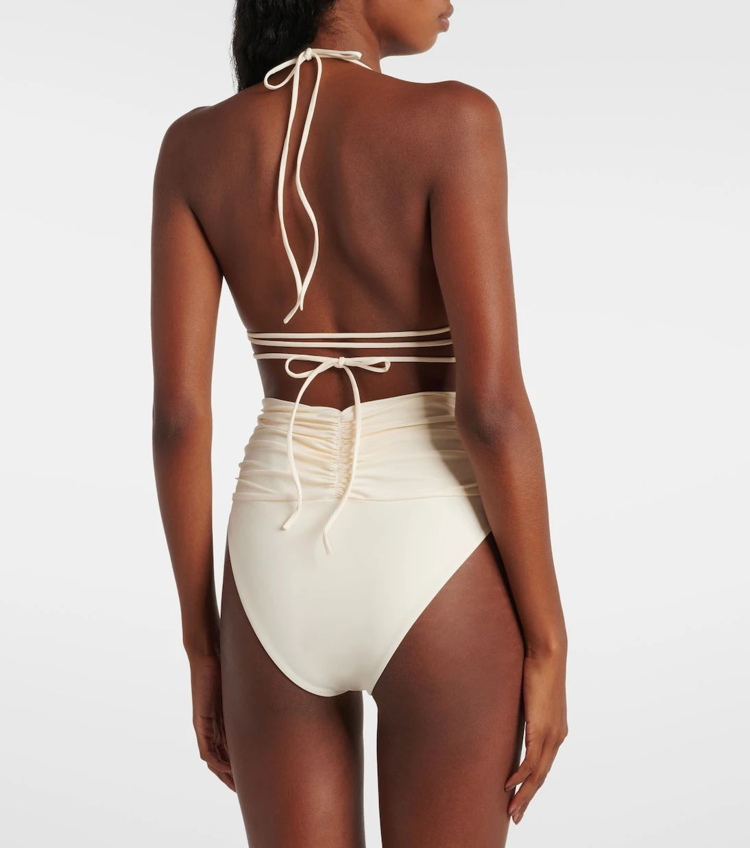 Magda Butrym - Floral appliqué triangle bikini top