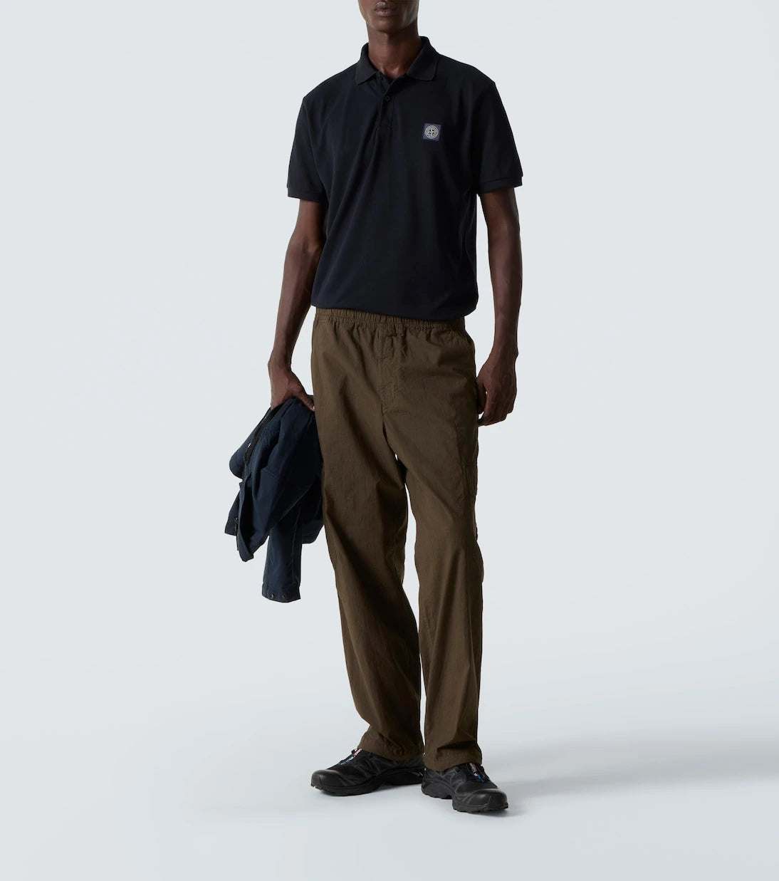 Stone Island - Compass cotton piqué polo shirt