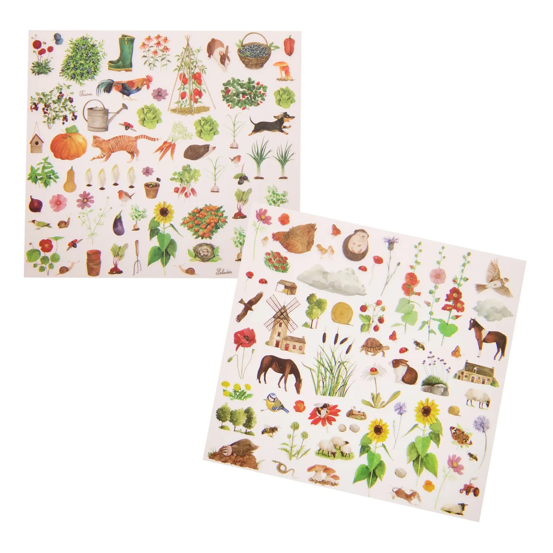 Moulin Roty - Garden Rub-On Transfers