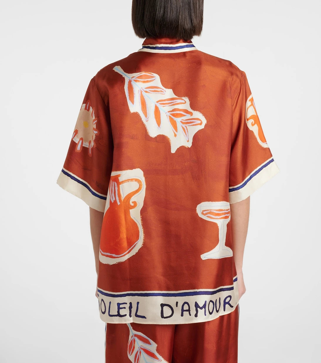 Alémais - x LRNCE Soleil D'Amour printed silk shirt