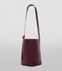 LOEWE Burgundy Medium Leather Pebble Bucket Bag