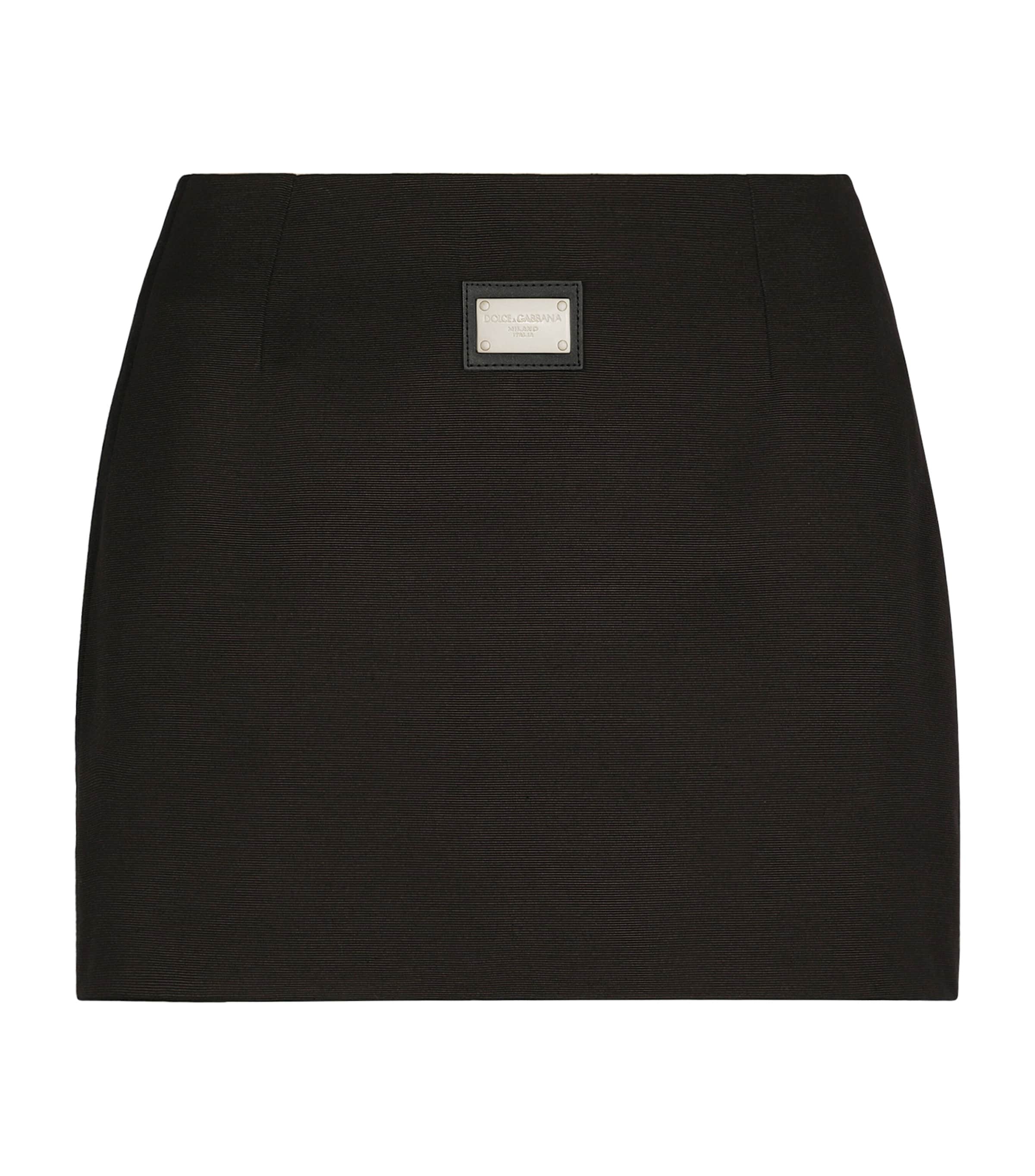 Dolce & Gabbana Multi Logo-Plaque Mini Skirt