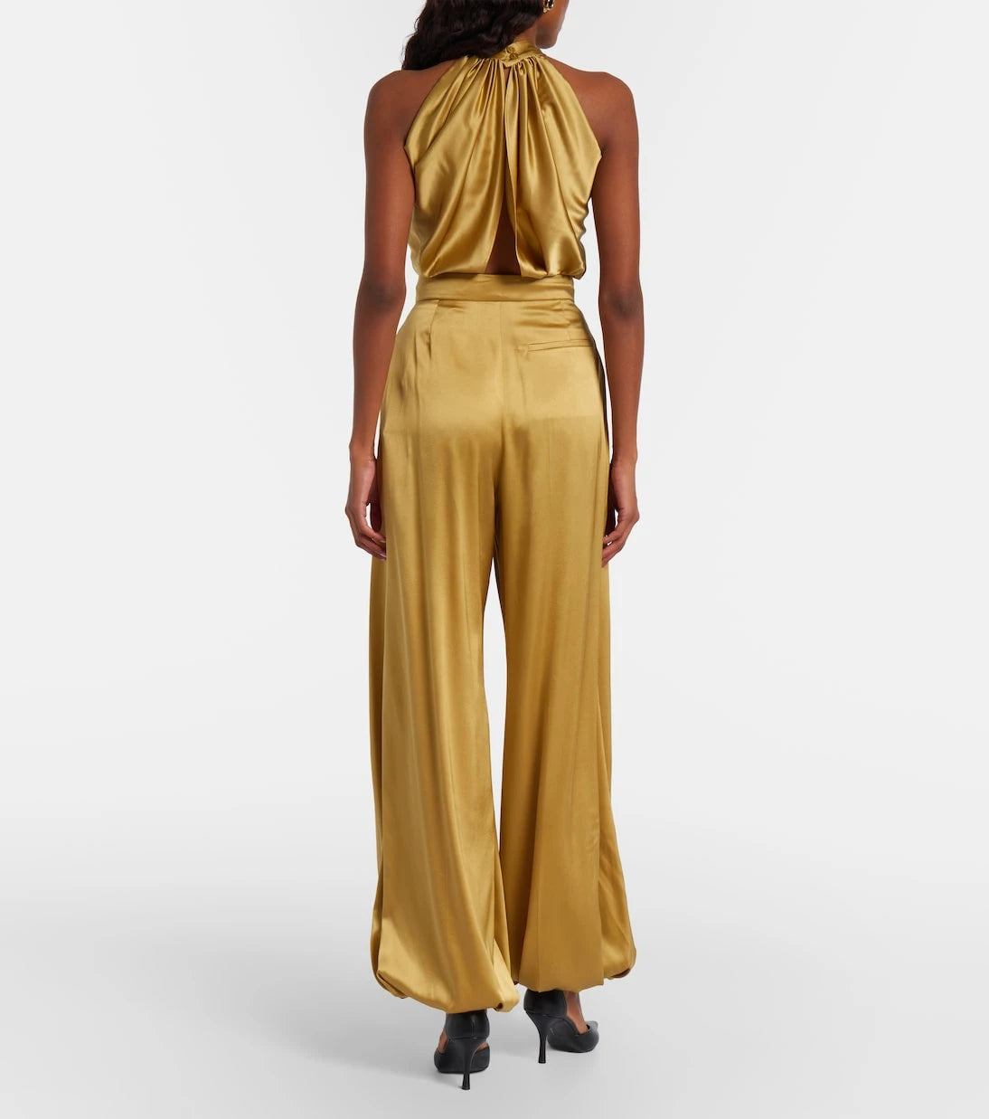 Nina Ricci - Silk-blend satin wide-leg pants