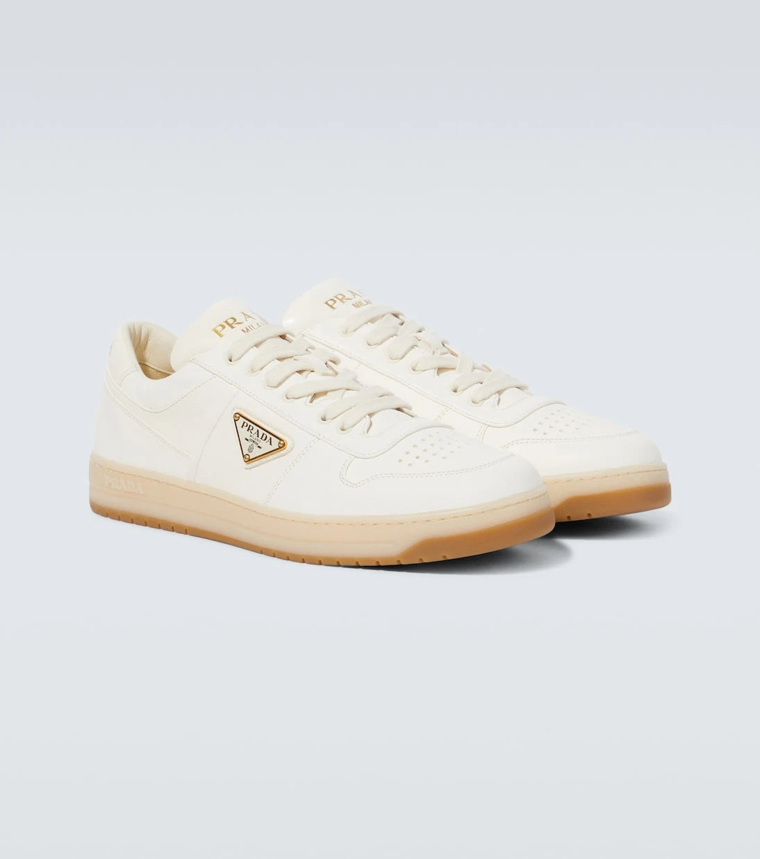 Prada - Downtown logo leather sneakers