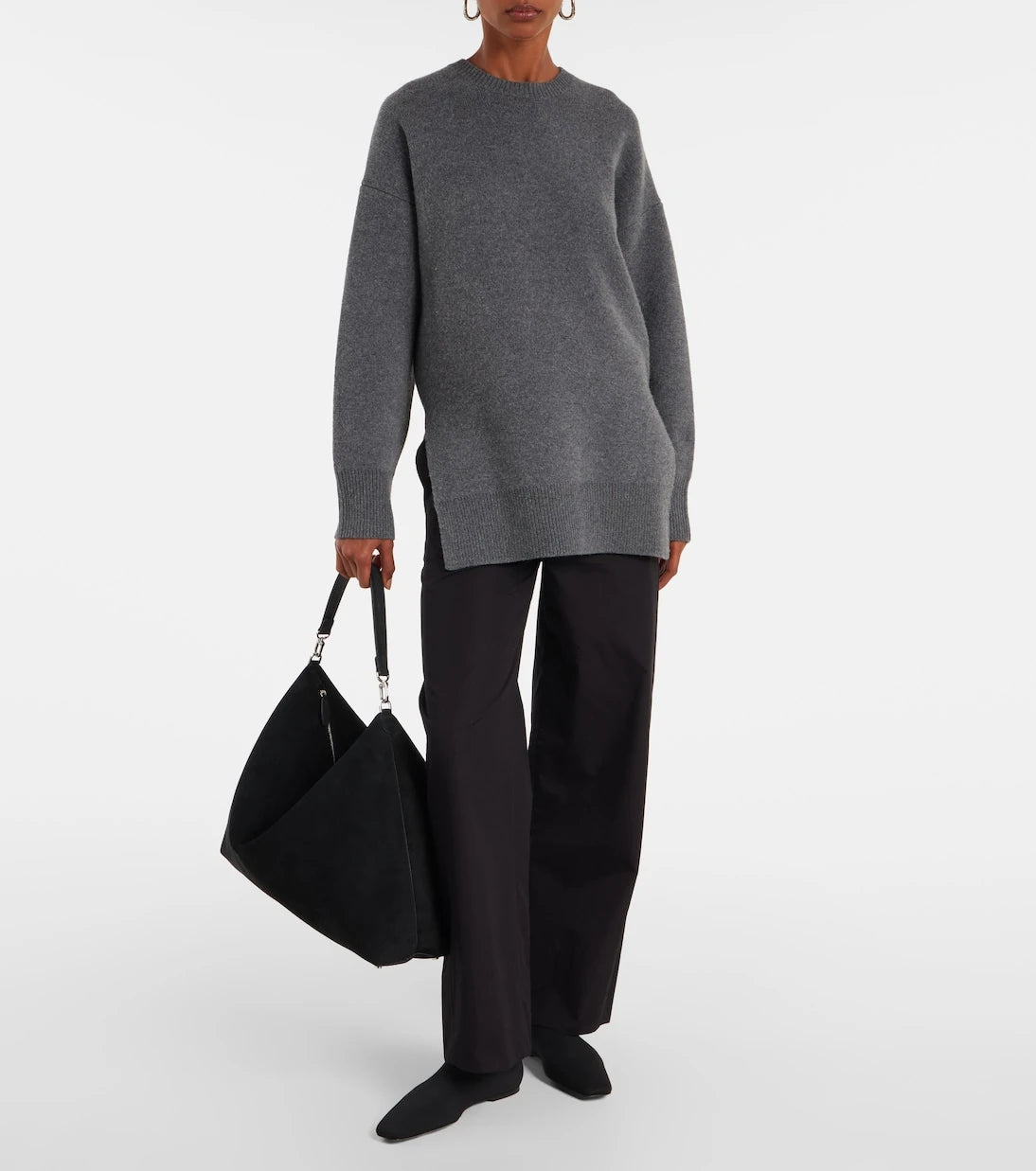 Toteme - Bevel suede tote bag